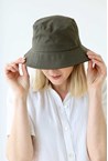 REVERSIBLE BUCKET HAT - khaki blk